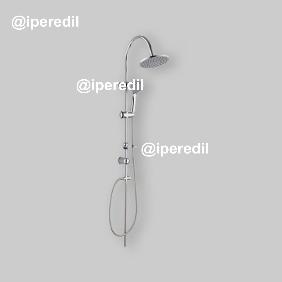 SET COLONNA DOCCIA MONOGETTO "SMART TONDA" CROMO Con deviatore 1/2"