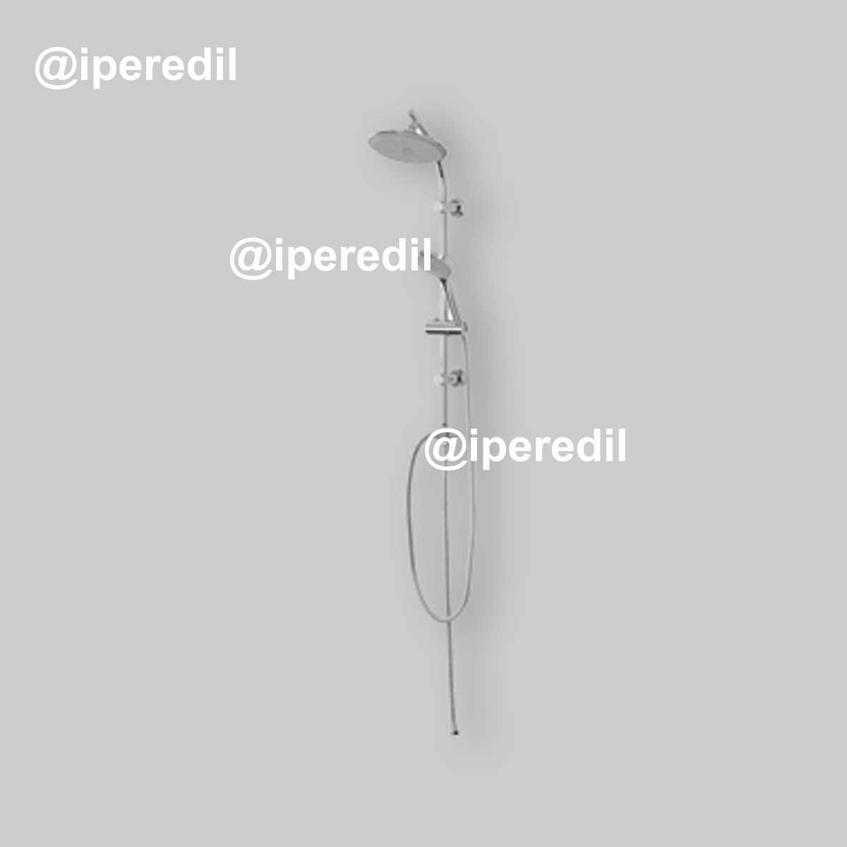 SET COLONNA DOCCIA MULTIFUNZIONE "PLUS" CROMO Con deviatore 1/2"