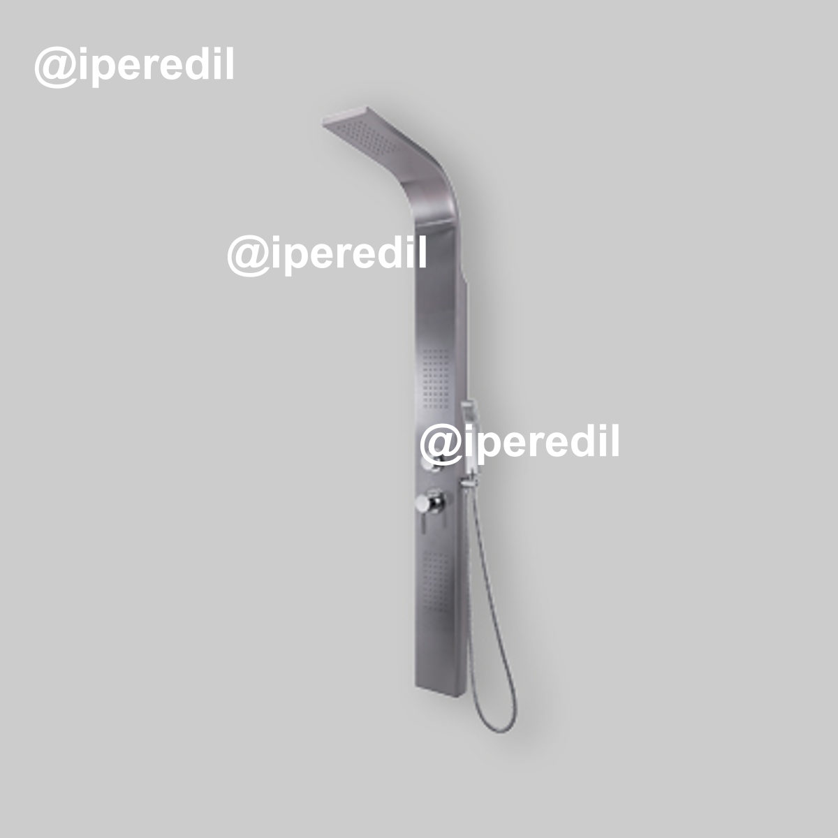 PANNELLO DOCCIA MULTIFUNZIONE "MASSAGE 01" Inox Spazzolato