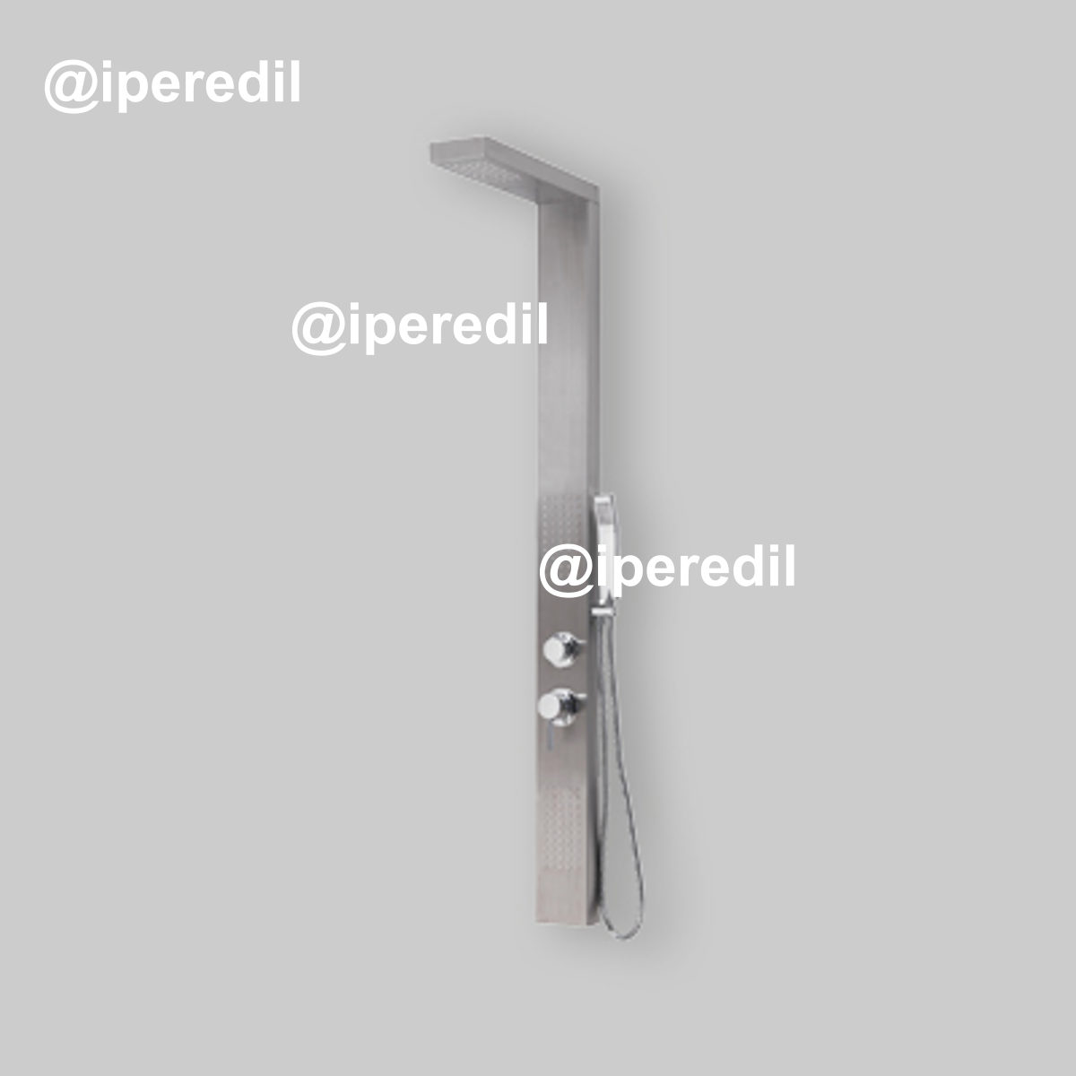 PANNELLO DOCCIA MULTIFUNZIONE "CASCADE 00" Inox spazzolato