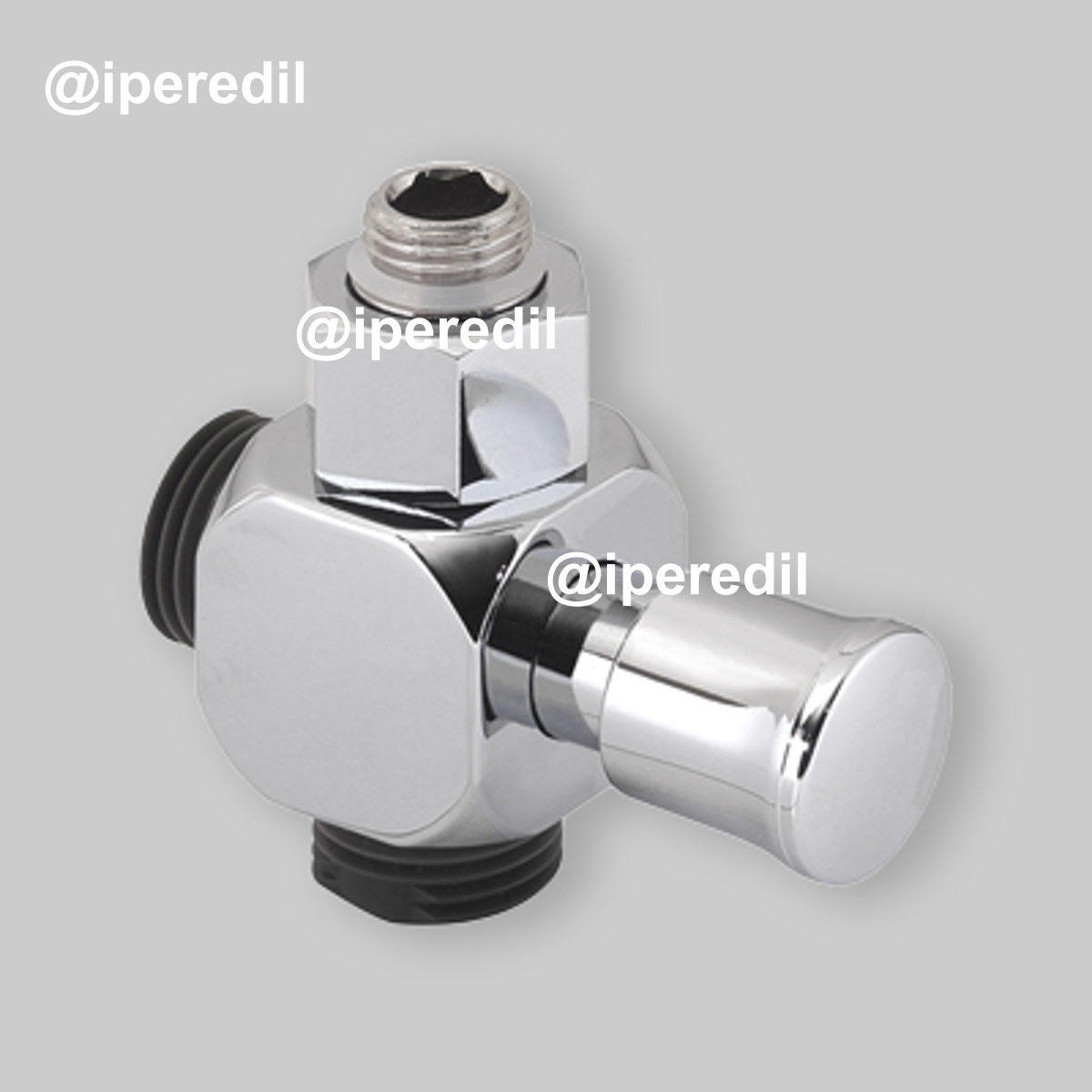 DEVIATORE A 2 VIE PER COLONNA DOCCIA "CROSS EASY 04" Cromo