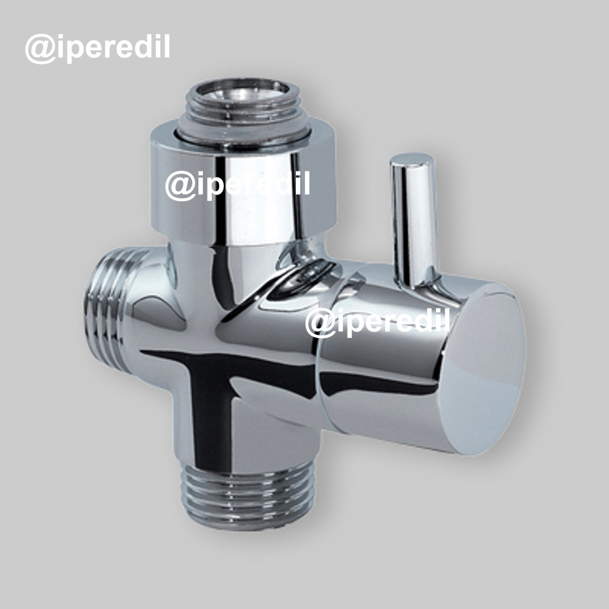 DEVIATORE ACQUA A 2 VIE A CARTUCCIA PER COLONNA DOCCIA "CROSS EASY 00" Cromo