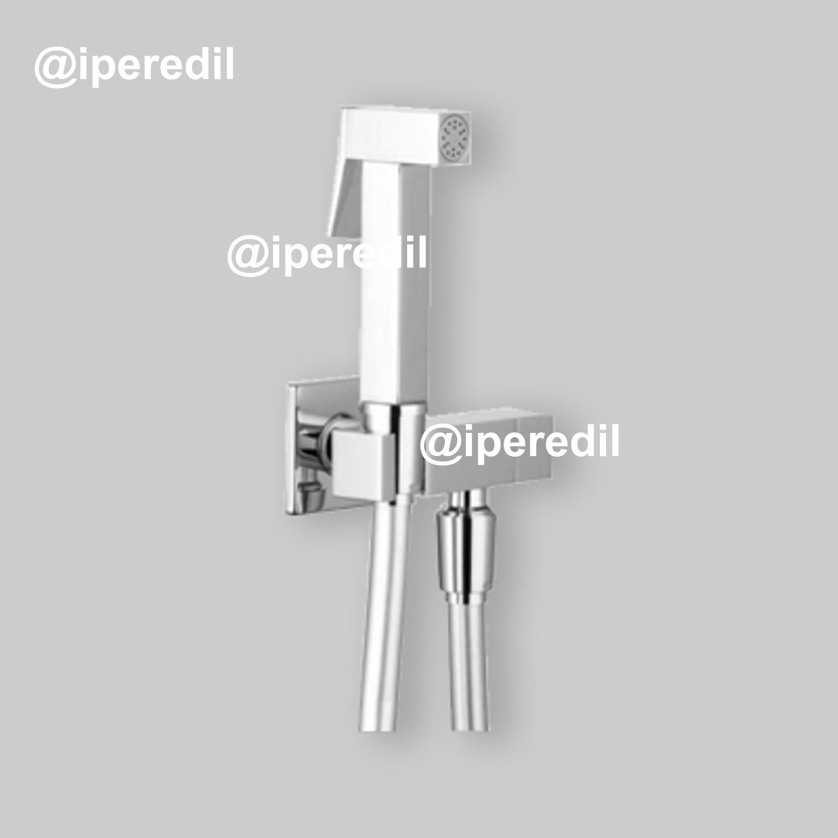 KIT DOCCIA SHUT-OFF "KARIMA" QUADRATA IN OTTONE Cromo