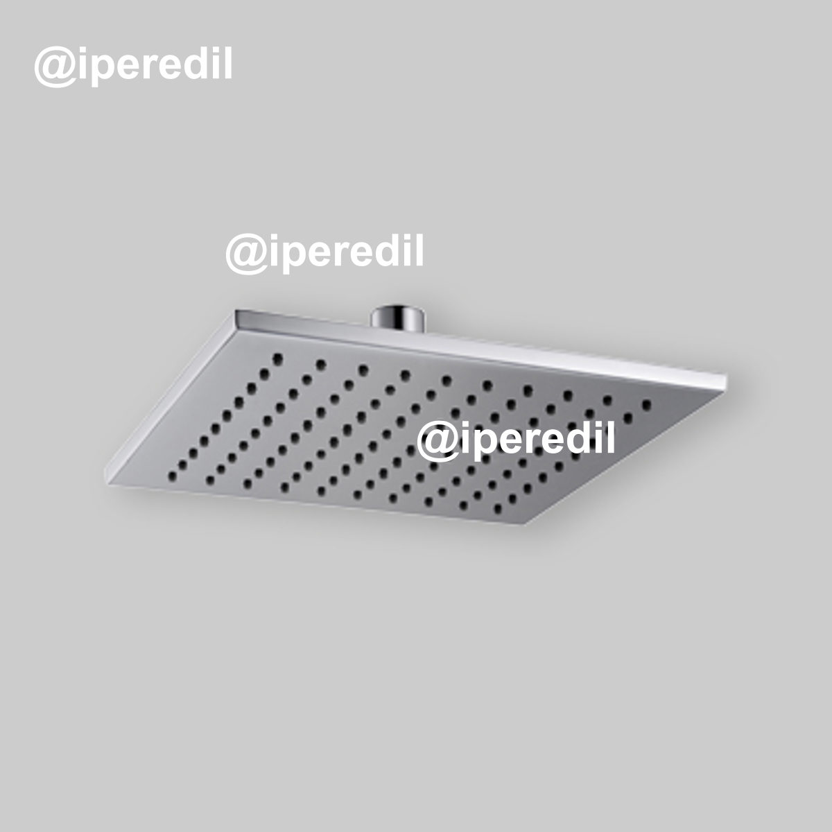 SOFFIONE DOCCIA MONOGETTO "SATURNO" IN OTTONE QUADRO 200x200 mm - Cromo