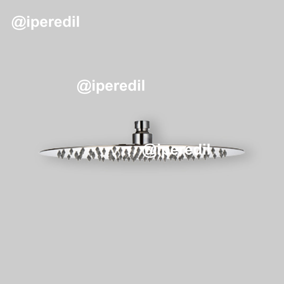 SOFFIONE DOCCIA "SLIM" H. 2 MM TONDO IN ACCIAIO SUPER-MIRROR Ø300 mm - Cromo