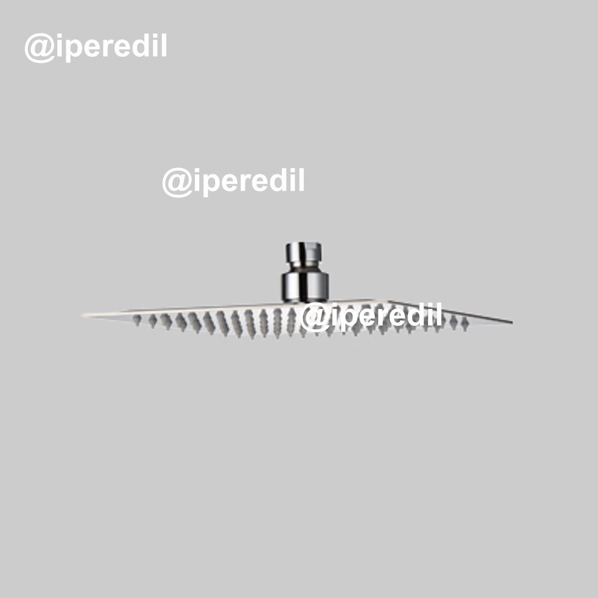 SOFFIONE DOCCIA "SLIM" H. 2 MM QUADRO IN ACCIAIO SUPER-MIRROR 250x250 mm - Cromo