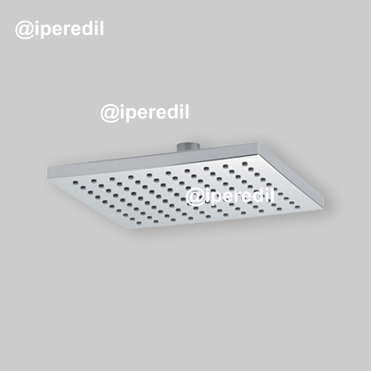 SOFFIONE DOCCIA MONOGETTO QUADRATO "PLUS 03" 20x20 mm - Cromo