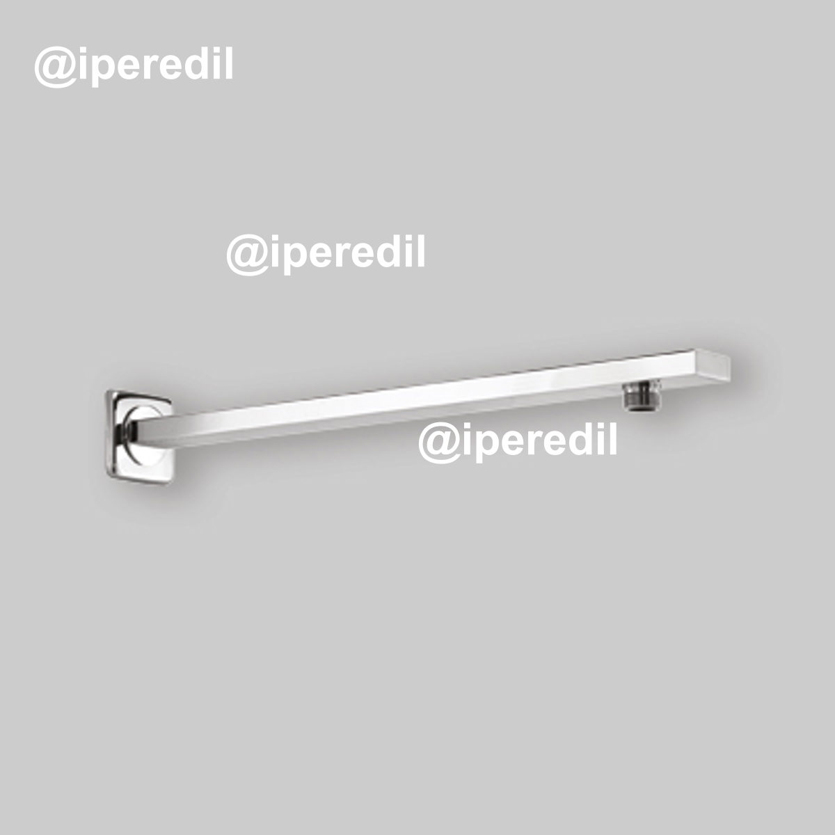 BRACCIO DOCCIA SQUADRATO CON ROSONE IN OTTONE 35 cm - 1/2"x1/2"