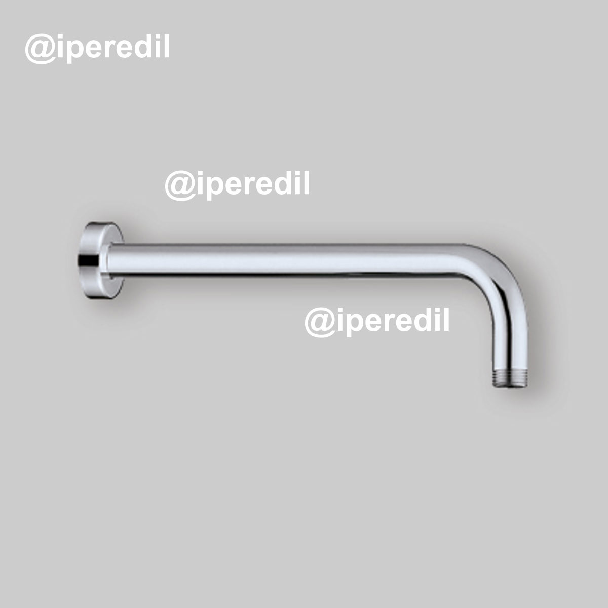 BRACCIO DOCCIA "PEGASO" IN OTTONE CROMATO Ø22 x 350 mm