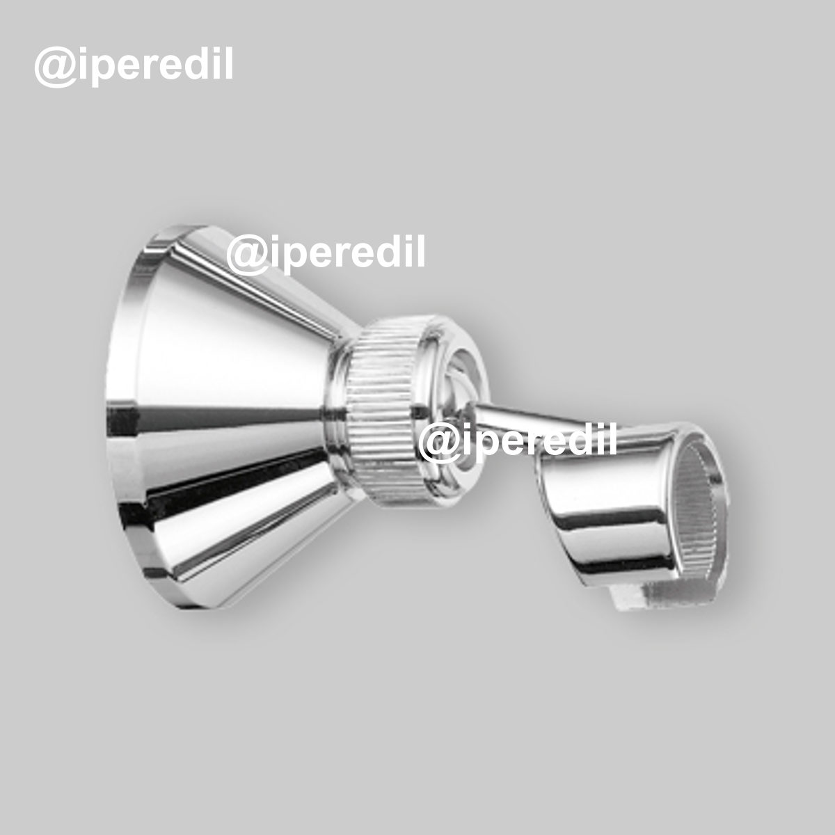 SUPPORTO DOCCIA A SNODO CONICO IN ABS Cromo