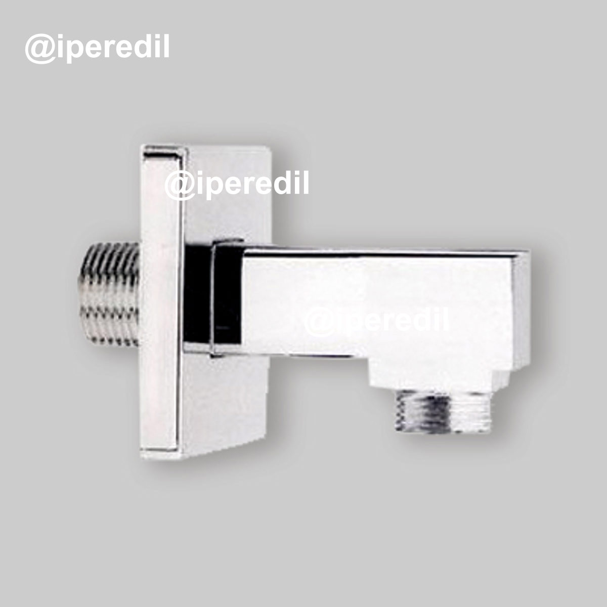 PRESA ACQUA AD ANGOLO CON ROSONE LUSSO QUADRO 1/2" x 1/2"