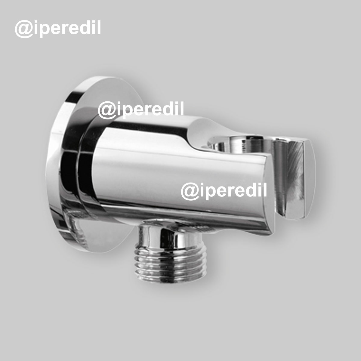 PRESA ACQUA CON SUPPORTO DOCCETTA LUSSO TONDO 1/2" x 1/2"