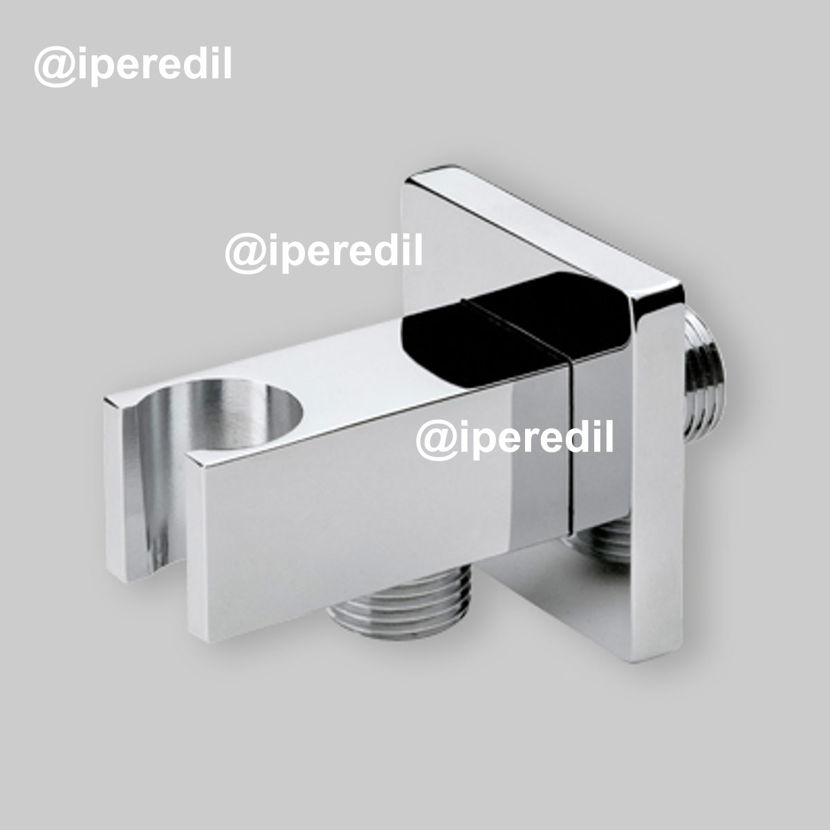 PRESA ACQUA CON SUPPORTO DOCCETTA LUSSO QUADRO 1/2" x 1/2"