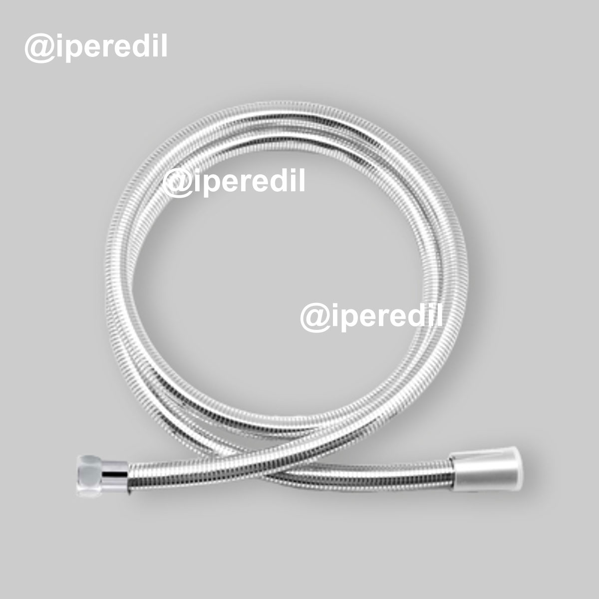 FLESSIBILE DOCCIA CONICO ANTITORSIONE "SILVER METALLIC" 1/2" - 1/2" 150 cm