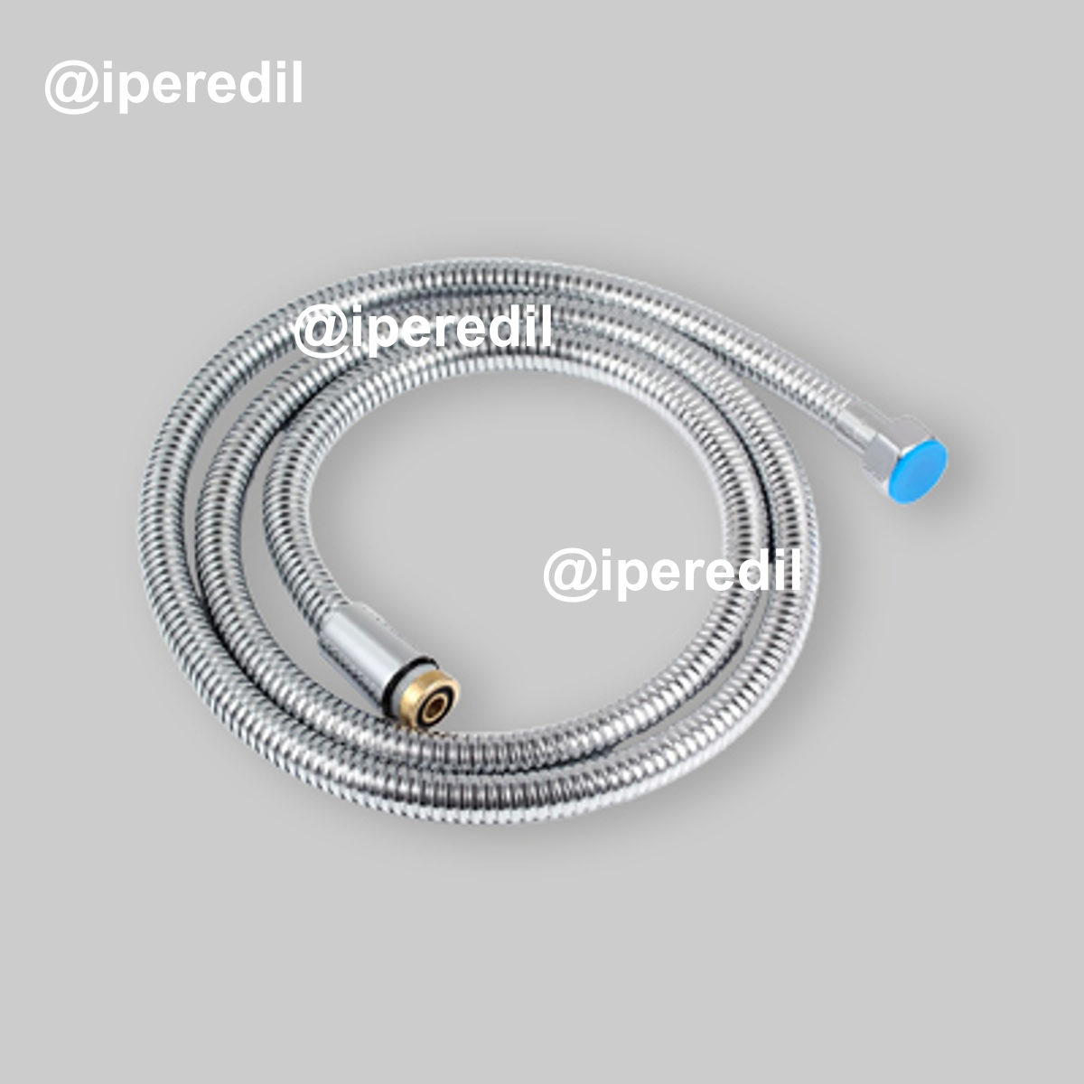 FLESSIBILE DOCCIA CONICO "SPRING" ANTITORSIONE IN ACCIAIO INOX 1/2" x 1/2" cm 200