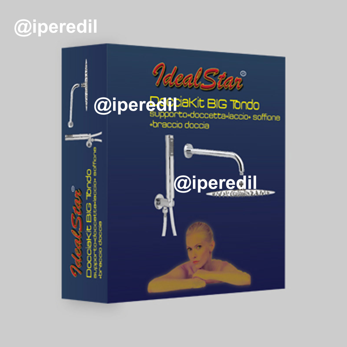 KIT DOCCIA "BIG TONDO" CROMO Ø200 mm