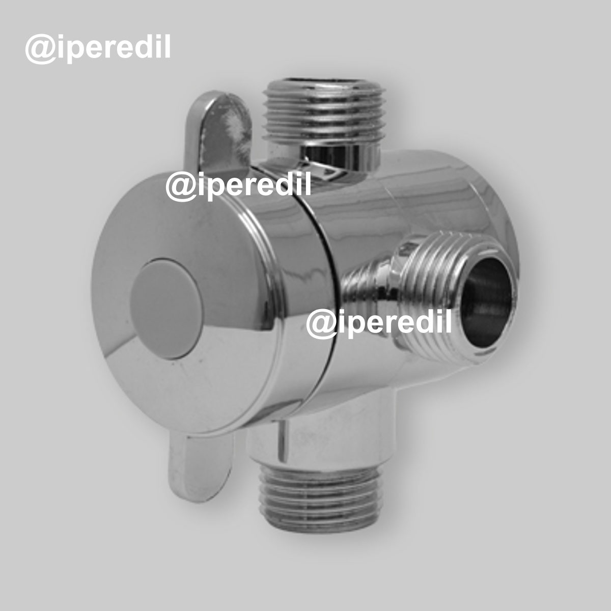 DEVIATORE PER SET COLONNA DOCCIA "ILLINOIS" IN OTTONE 1/2"M - Cromo