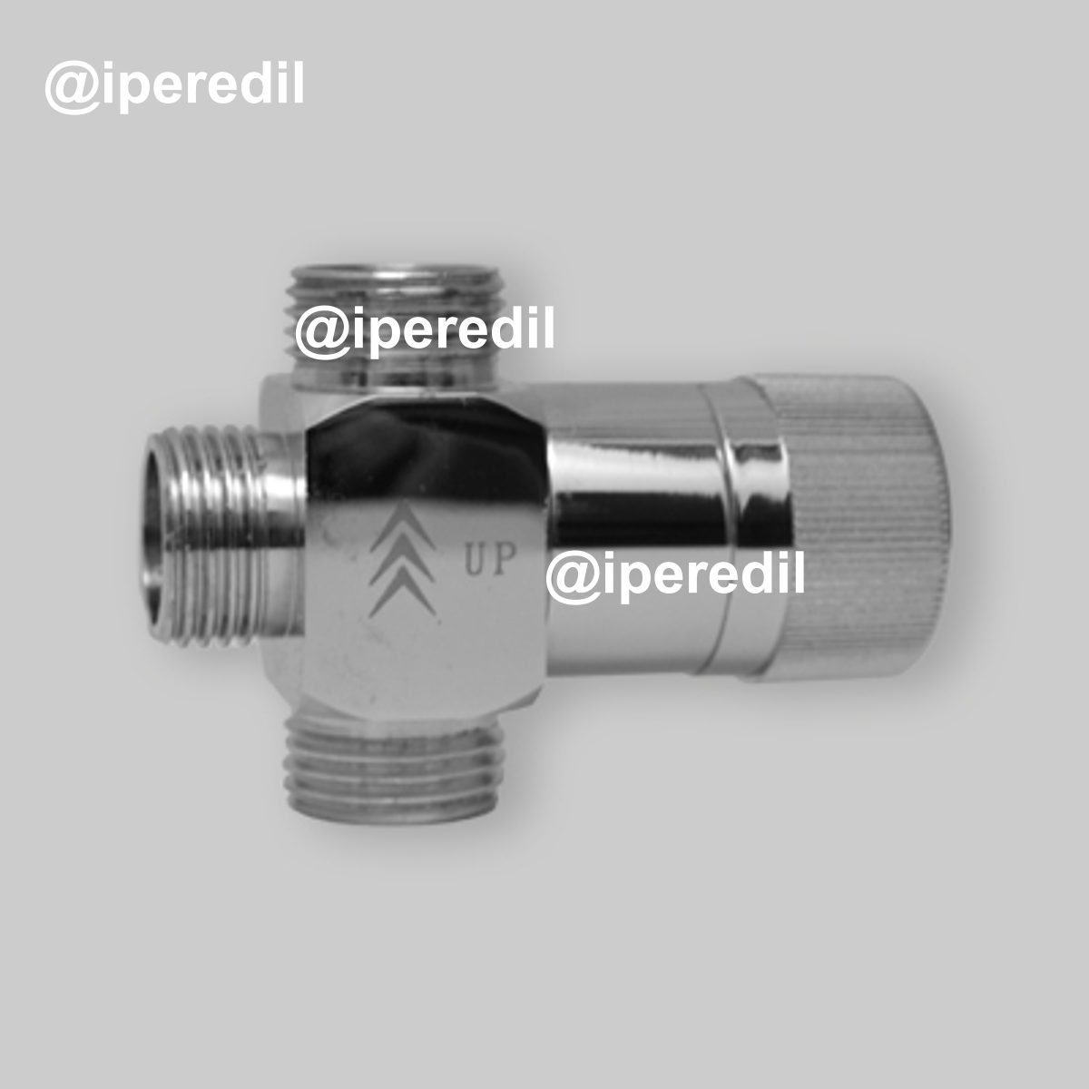 DEVIATORE PER SET COLONNA DOCCIA QUADRA IN ABS 1/2"M - Cromo