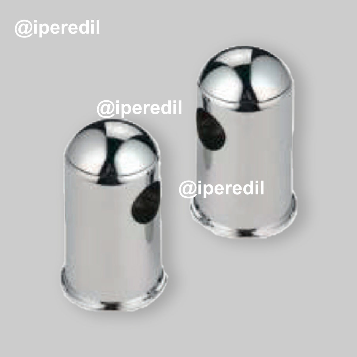 COPPIA DI SUPPORTI PER SALISCENDI DOCCIA TONDO Ø25 mm - Cromo