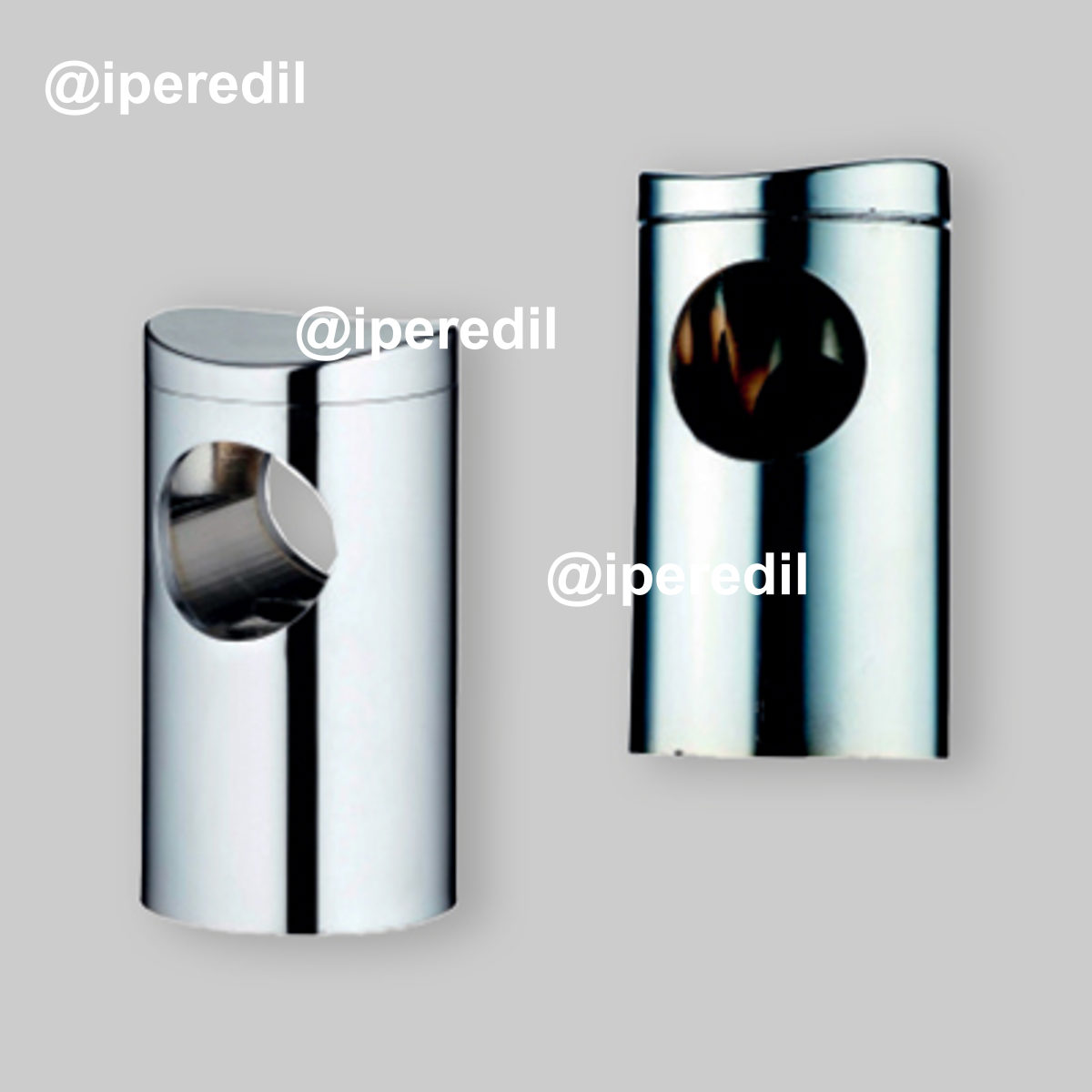 COPPIA DI SUPPORTI PER SALISCENDI DOCCIA "STYLE" Ø25 mm - Cromo