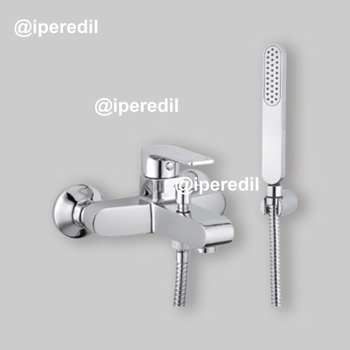 MISCELATORE VASCA ESTERNO NEW DETROIT Cromo + Set Doccetta