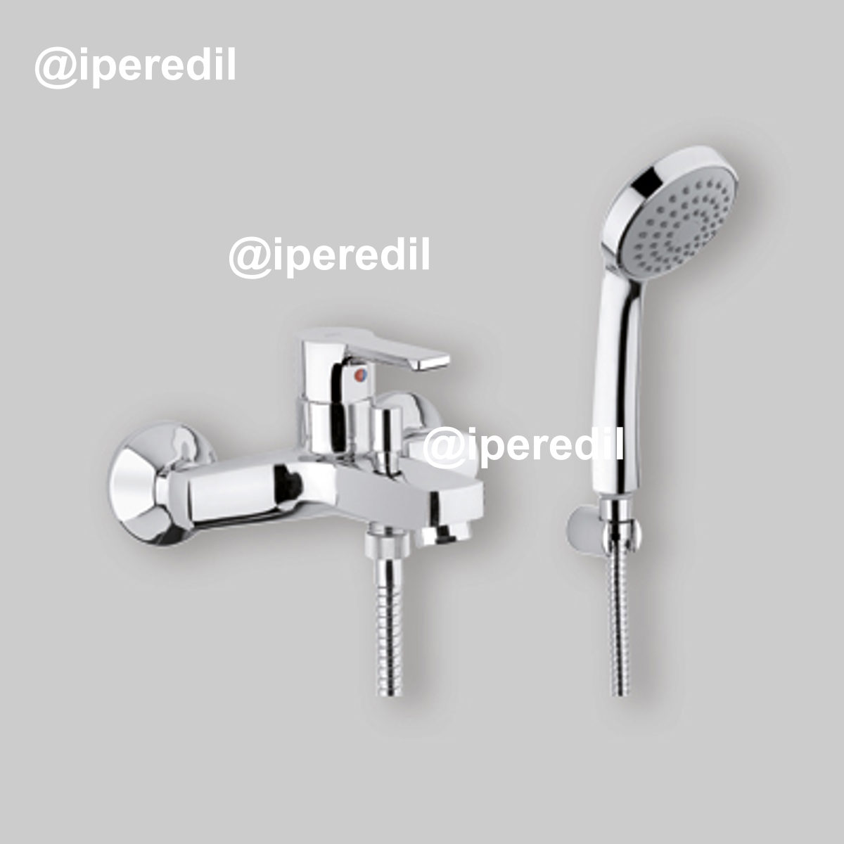 MISCELATORE VASCA ESTERNO STILE Cromo + Set Doccetta