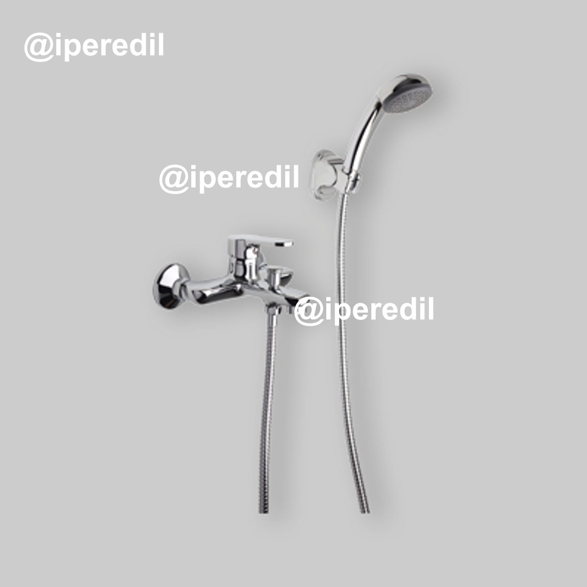 MISCELATORE VASCA ESTERNO "PRIUS" Cromo + Set doccia