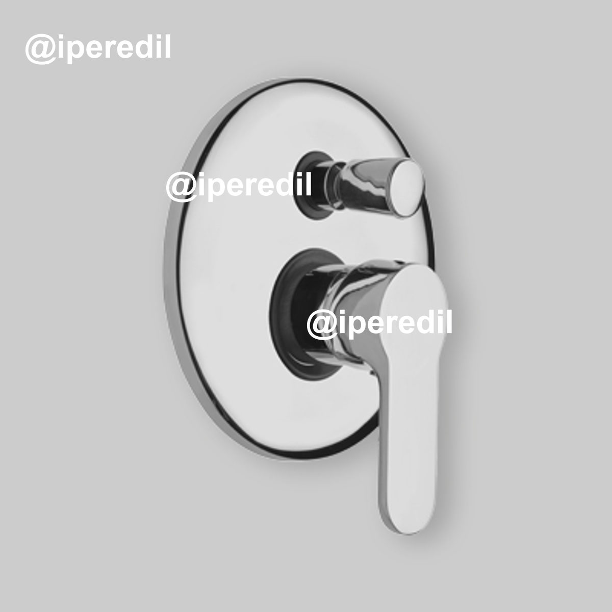 MISCELATORE INCASSO DOCCIA CON DEVIATORE 2 VIE "PRIUS" Cromo