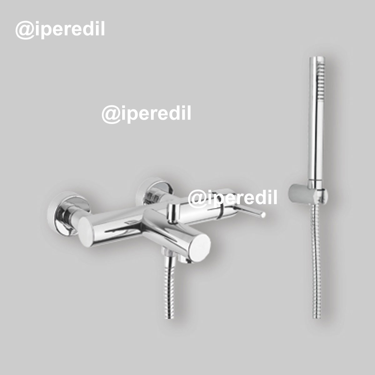 MISCELATORE VASCA ESTERNO MICRO Cromo + Set Doccetta