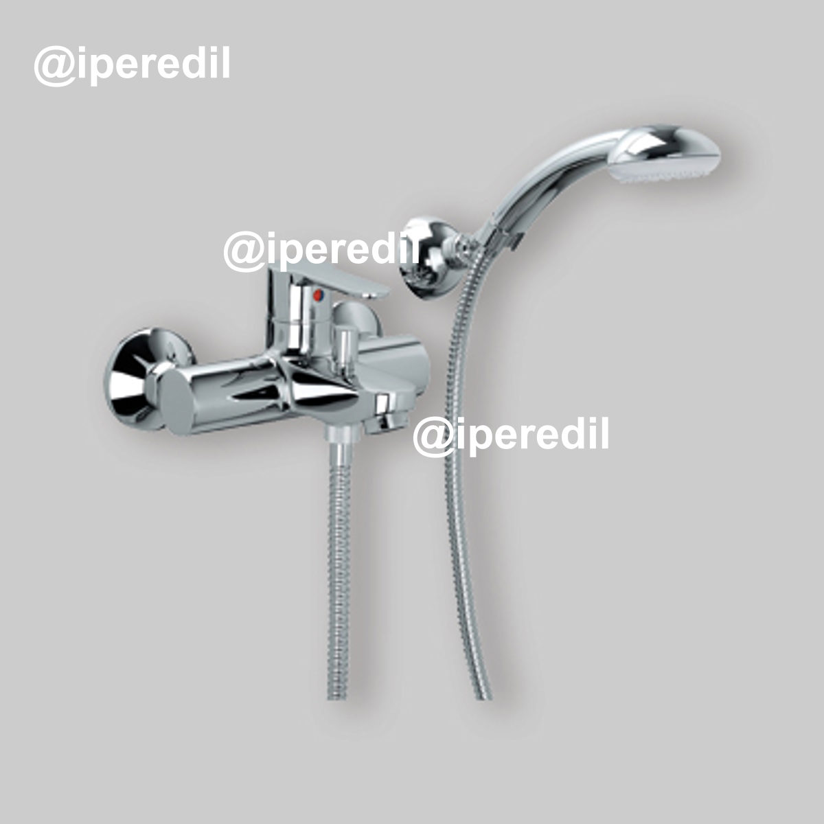 MISCELATORE ESTERNO VASCA "BLU" Cromo + Set Doccia