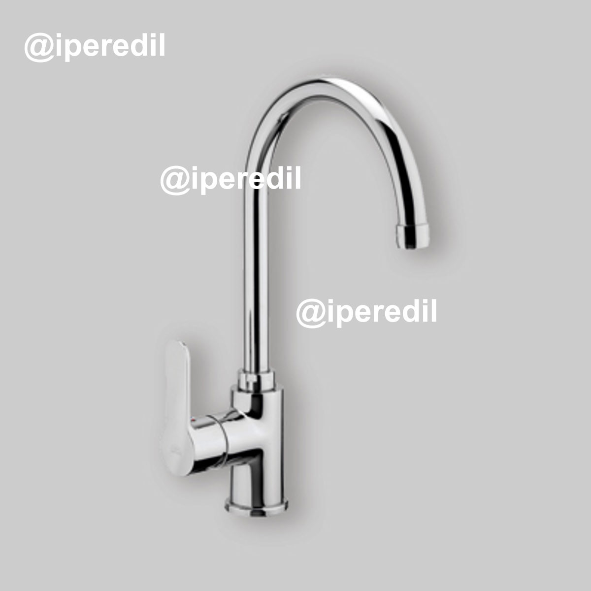 MISCELATORE LAVELLO A CANNA GIREVOLE "BLU" Ø20 mm + Flex Inox