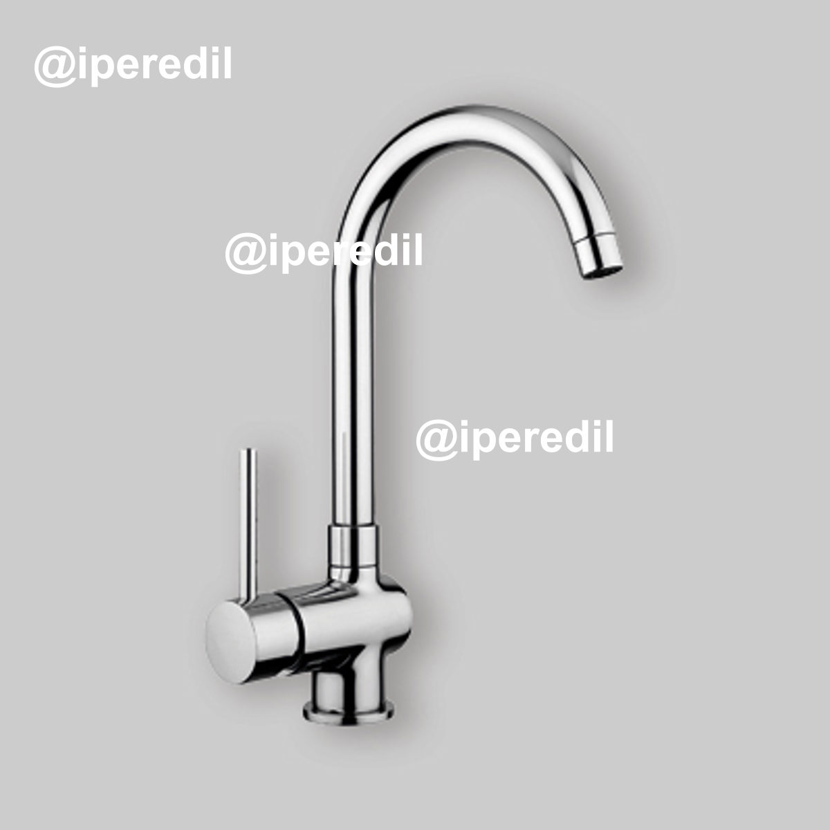 MISCELATORE LAVELLO MONOFORO TUBO ORIENTABILE STICK cromo