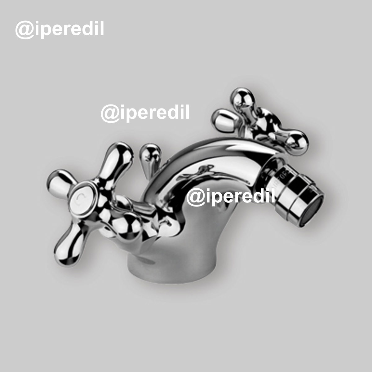 GRUPPO MONOBLOCCO BIDET IRIS Cromo + Piletta 1"1/4