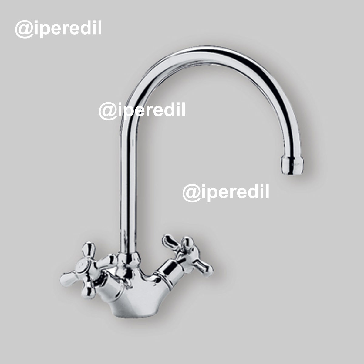 MISCELATORE LAVELLO MONOFORO CON CANNA AD OMBRELLO "IRIS" Cromo