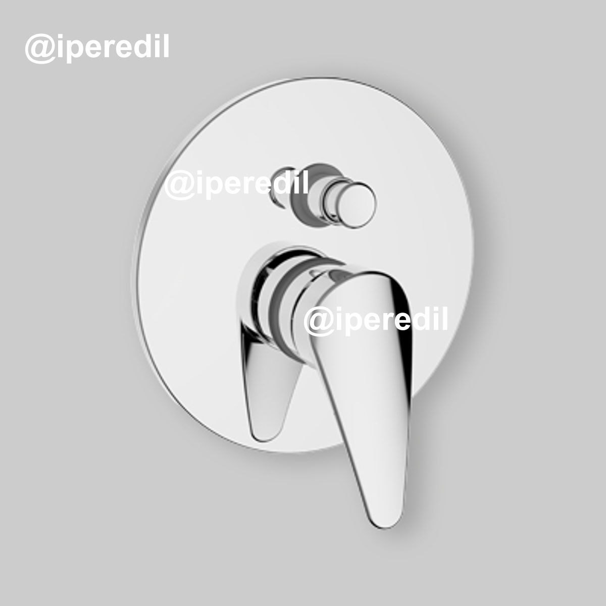 MISCELATORE INCASSO DOCCIA CON DEVIATORE T-ONE Completo - Cromo