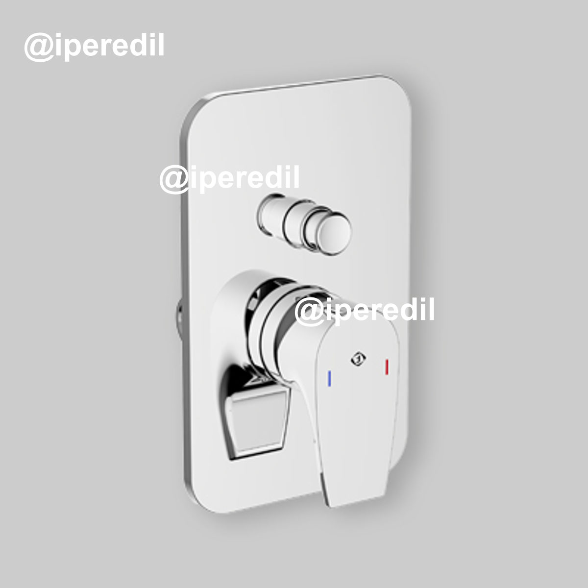 MISCELATORE DOCCIA INCASSO CON DEVIATORE BING Completo - Cromo