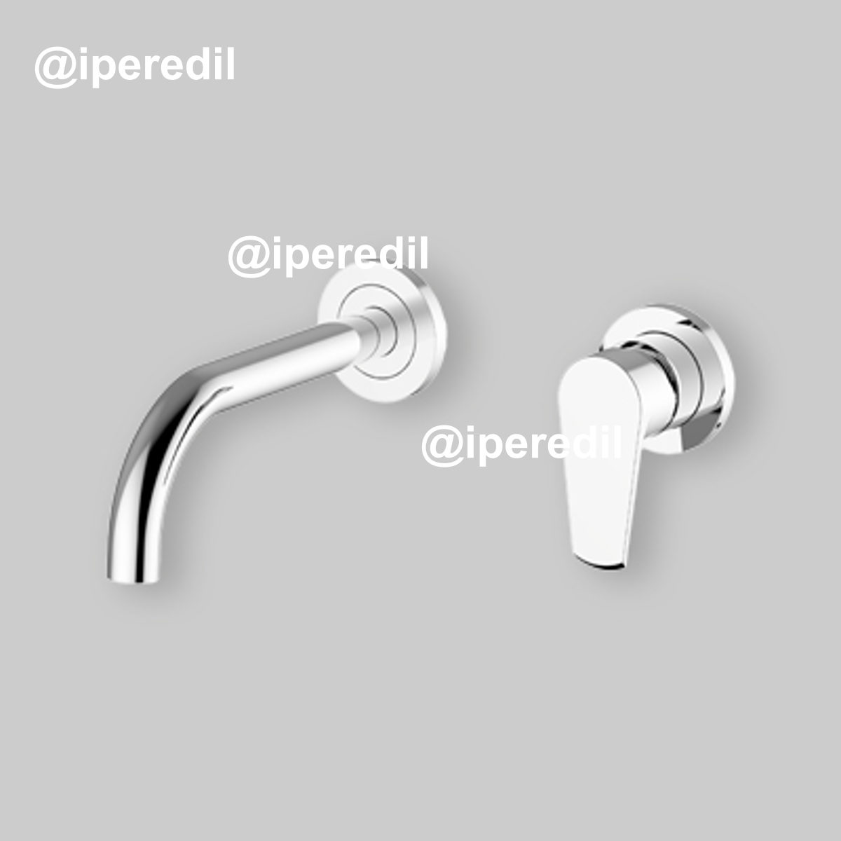 BATTERIA LAVABO INCASSO A PARETE VELVET Cromo + Piletta Click Clack