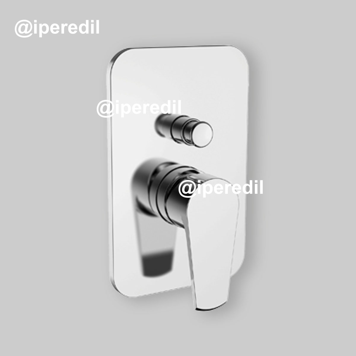 PIASTRA E LEVA PER INCASSO DOCCIA CON DEVIATORE VELVET Cromo