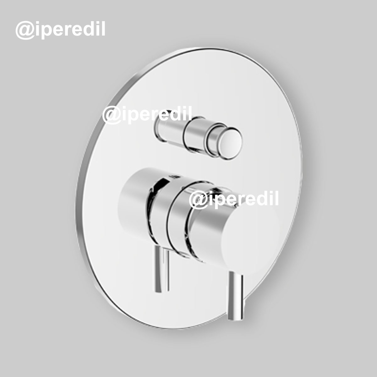 PIASTRA E LEVA PER INCASSO DOCCIA CON DEVIATORE JABIL Cromo