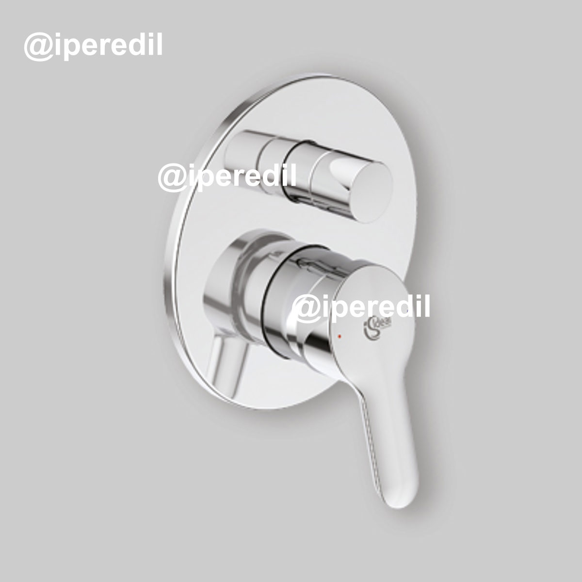 MISCELATORE INCASSO DOCCIA CON DEVIATORE ALPHA Cromo