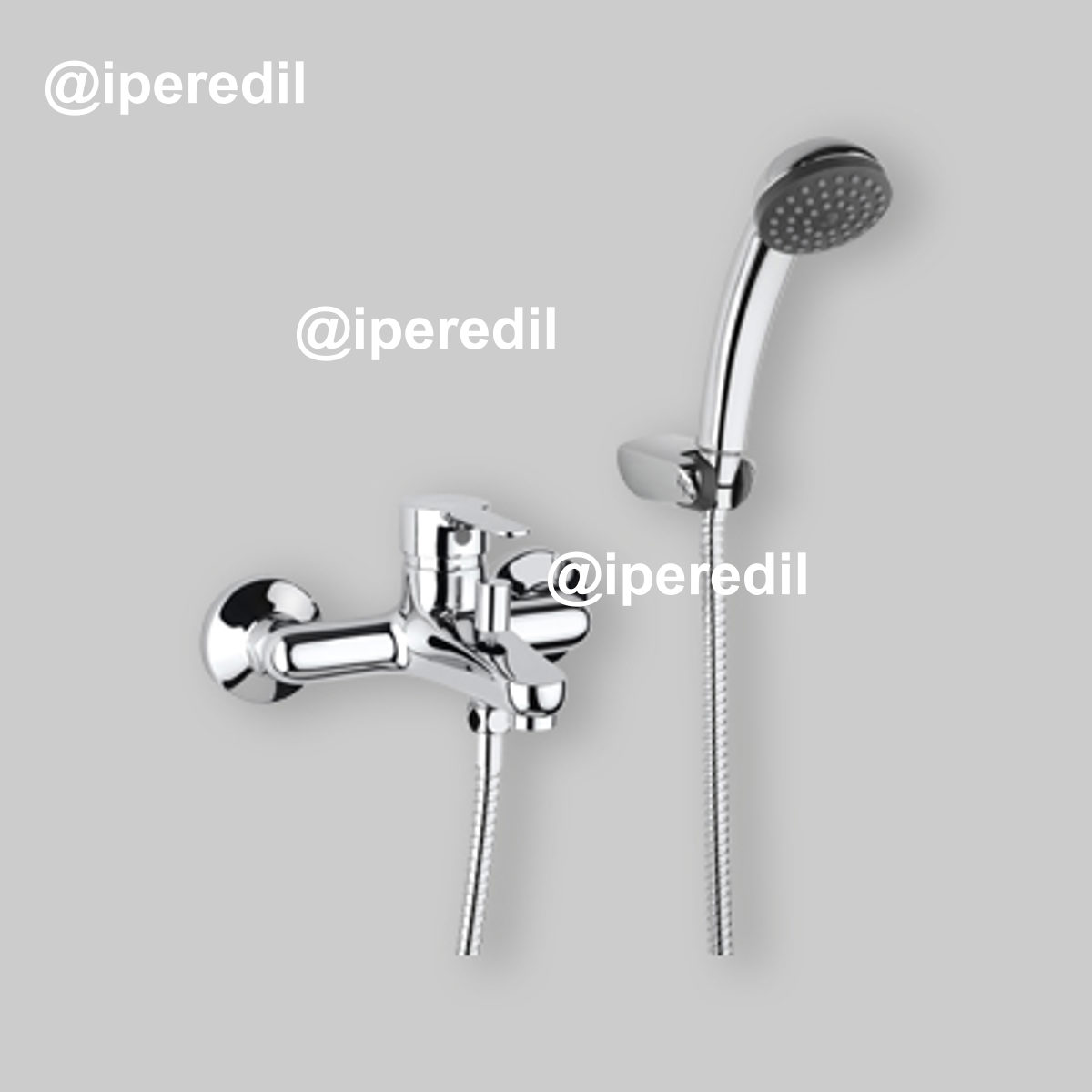 MISCELATORE VASCA ESTERNO "P3" Cromo + Set Doccia