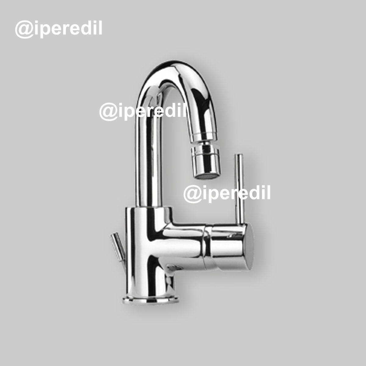 MISCELATORE BIDET CON BOCCA ORIENTABILE "OPEN NEW DISCO" Cromo + Piletta 1"1/4