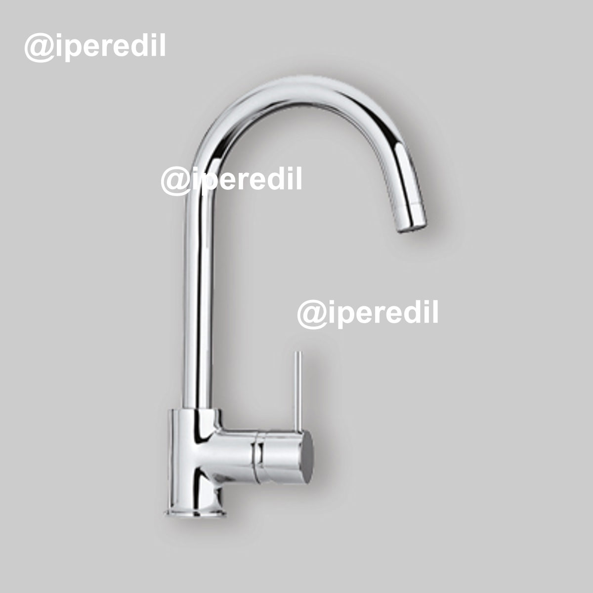 MISCELATORE LAVELLO A BOCCA ALTA 'NEW DISCO' Cromo