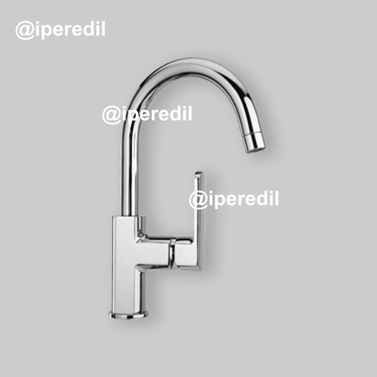 MISCELATORE LAVABO "STILE" CON BOCCA ORIENTABILE Cromo + Piletta 1"1/4