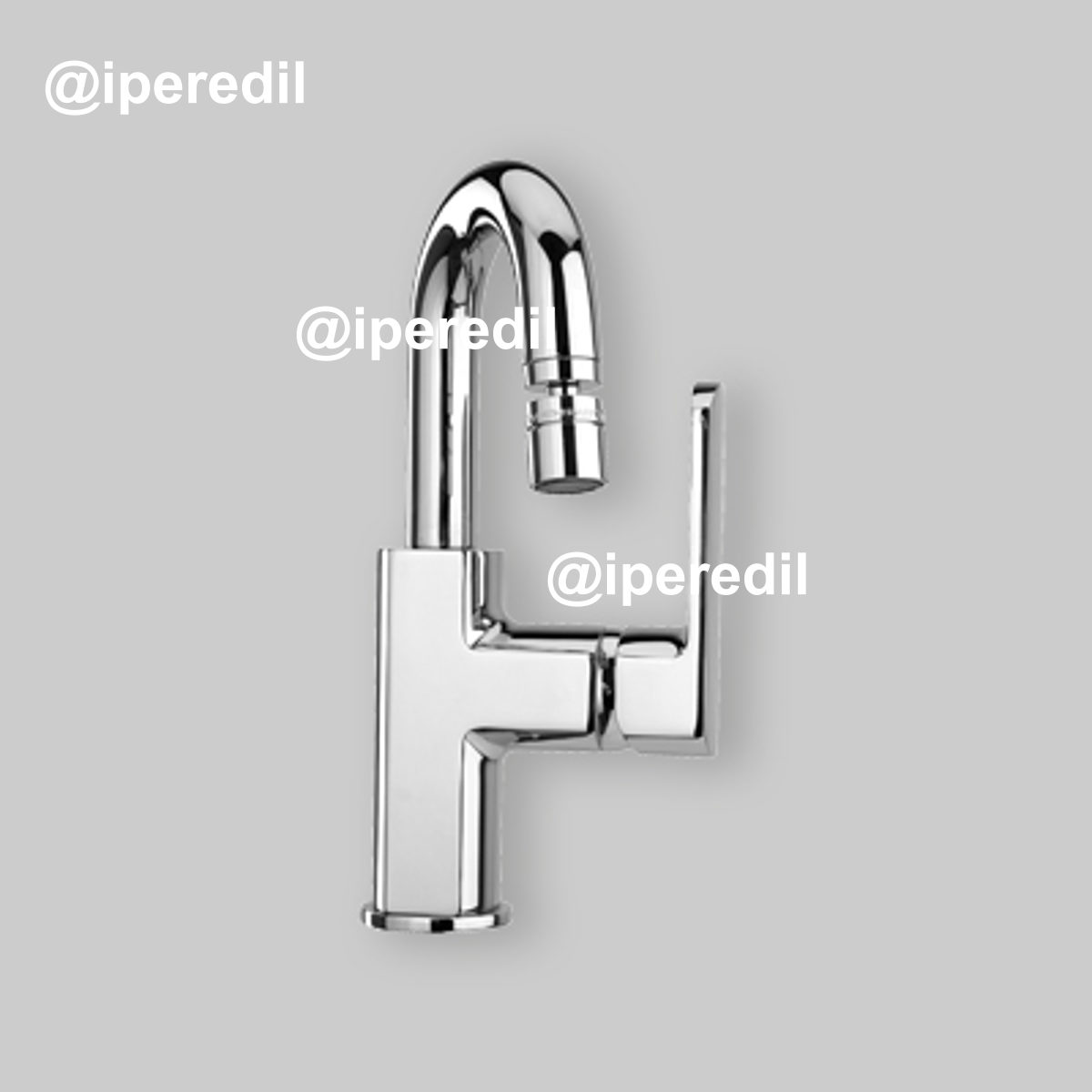 MISCELATORE BIDET CON BOCCA ORIENTABILE 'STILE' Cromo + Piletta 1"1/4