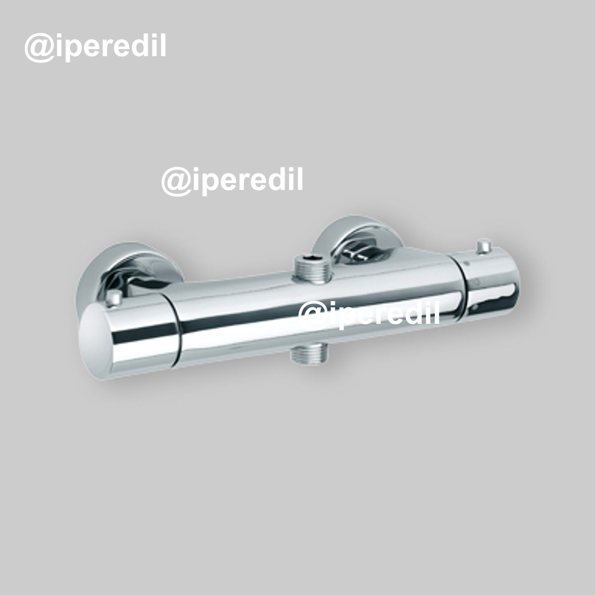 MISCELATORE TERMOSTATICO DOCCIA CON DEVIATORE A 2 VIE "DISCO" Cromo