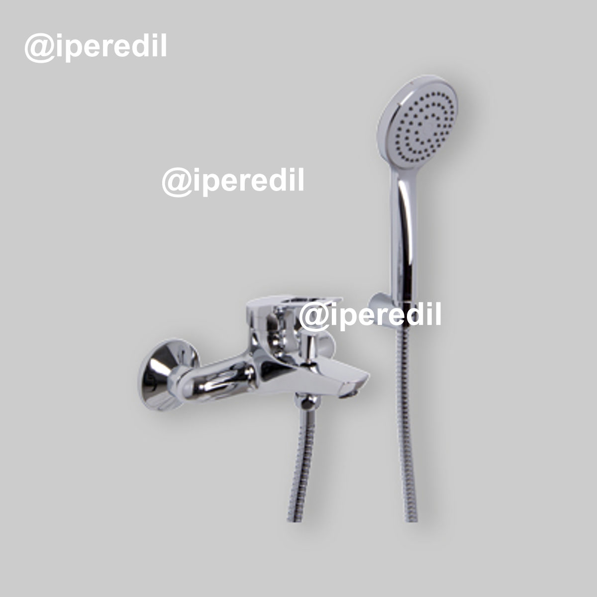 MISCELATORE VASCA ESTERNO "SERIE 4" CON LEVA APERTA Cromo + Set Doccia