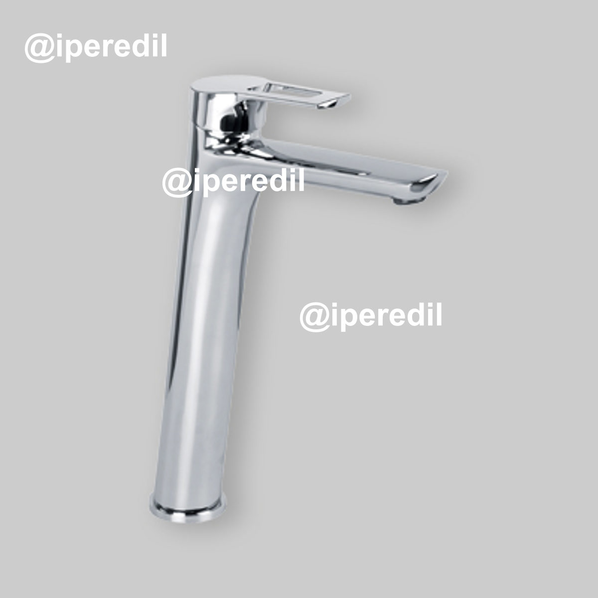 MISCELATORE LAVABO "SERIE 4" A CANNA ALTA CON LEVA APERTA Cromo + Piletta 1"1/4