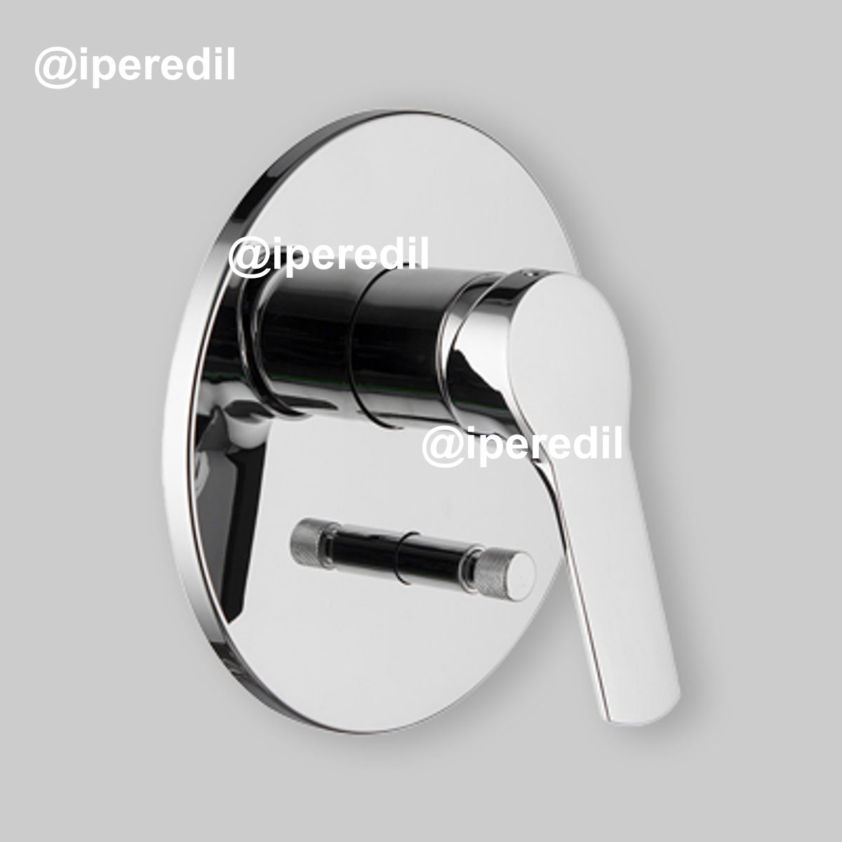 MISCELATORE DOCCIA INCASSO CON DEVIATORE "SERIE 4" LEVA CHIUSA Cromo