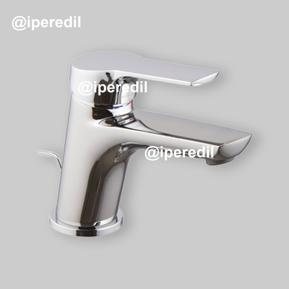 MISCELATORE LAVABO "SERIE 4" LEVA CHIUSA Cromo + Piletta 1"1/4